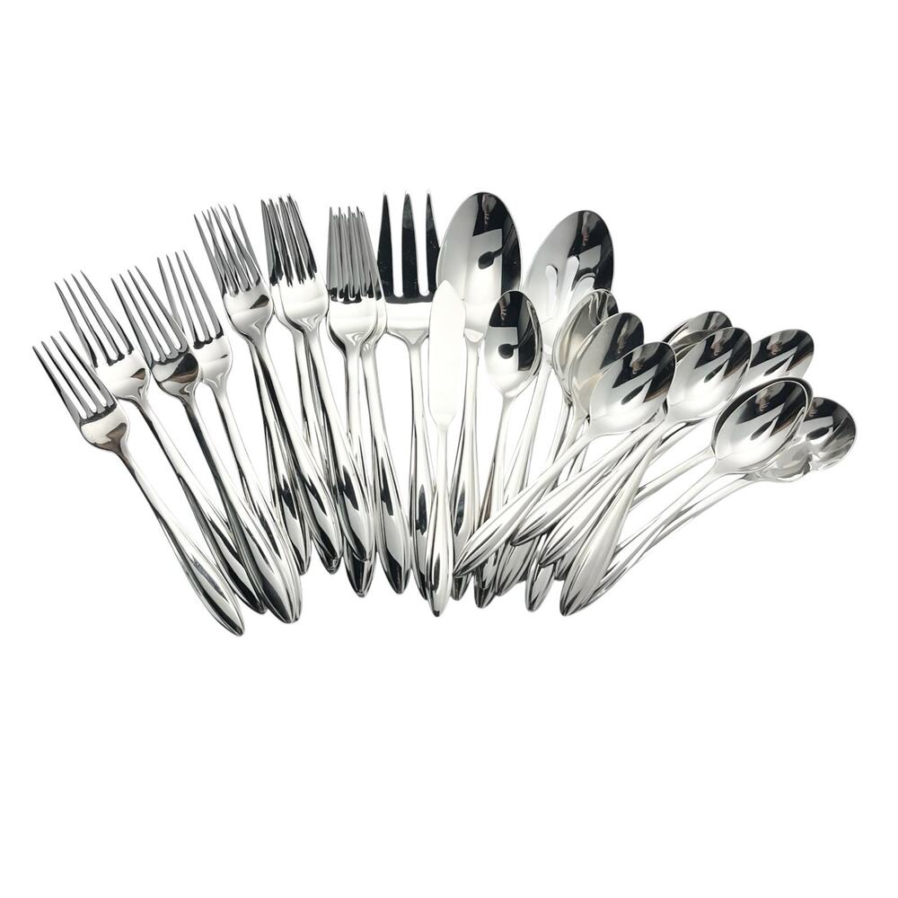 Lenox “Sculpt” 31-Piece 18/10 Stainless Flatware Set
